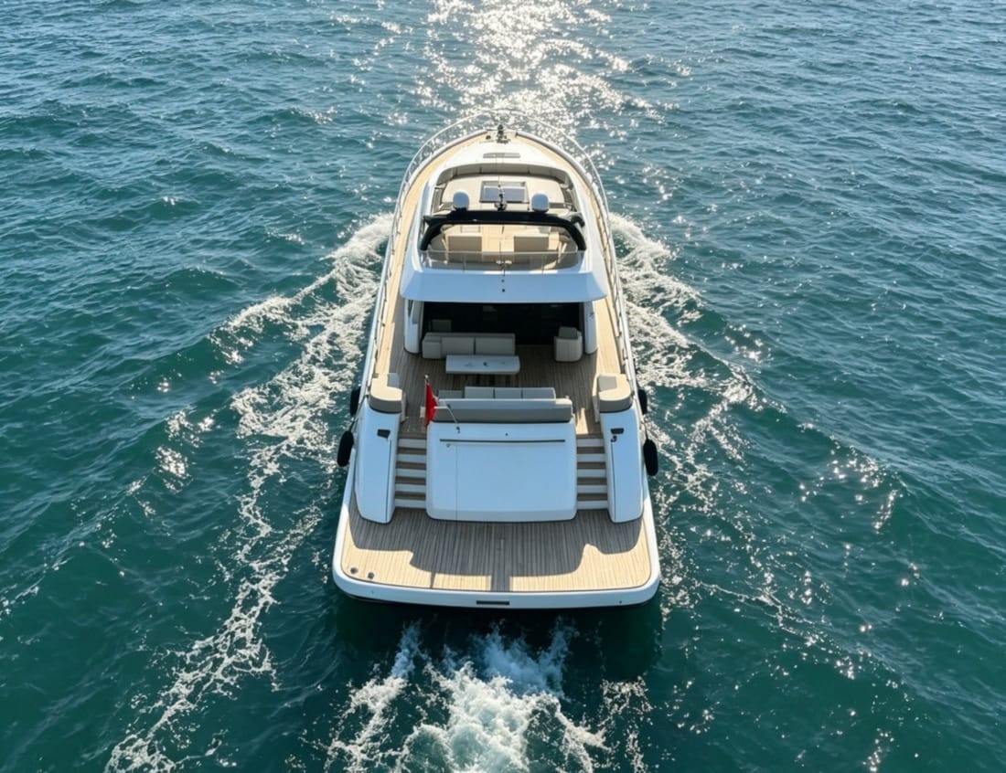 Phantom 70 White (P-Series) cruising on the sea.