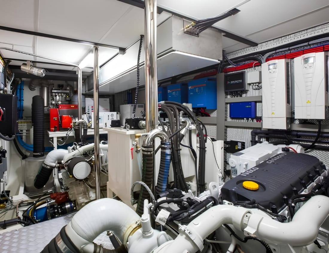 Engine room of a VDHY Explorer 2400 (EX-Series)