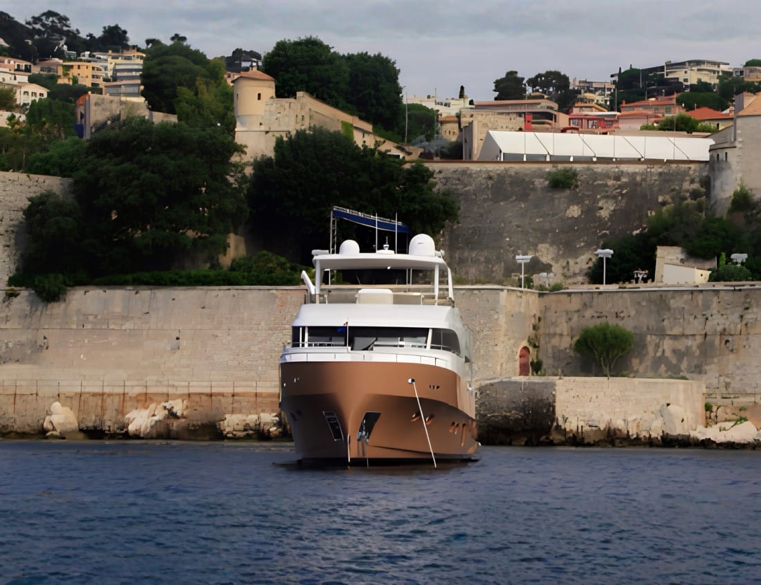 VDHY Explorer 2100 yacht (EX-Series) docked at a marina.
